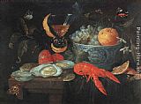 Still Life with Fruit and Shellfish by Jan van Kessel